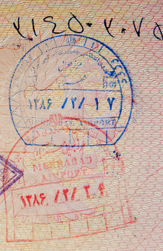 passport with iranian stamps