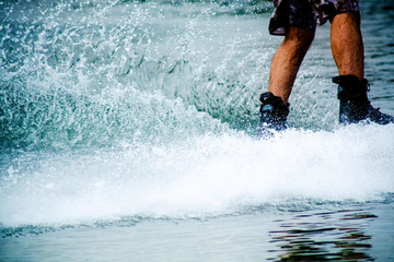 Naklejka premium water skiing