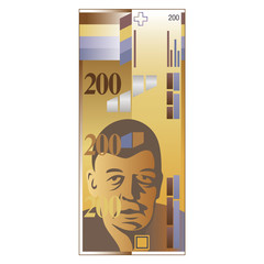 Schweizer Banknote 200 Franken