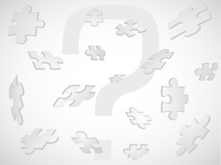 Puzzle background with question mark
