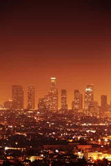 Zelfklevend Fotobehang Downtown Los Angeles skyline © logoboom