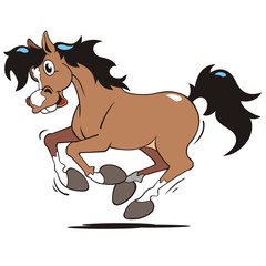galappierendes Pferd © jokatoons