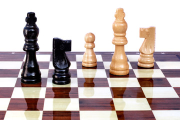 Chess game board, check