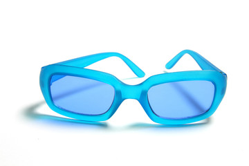 Blue Plastic Sunglasses