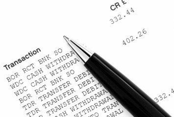 Obraz premium Bank statement