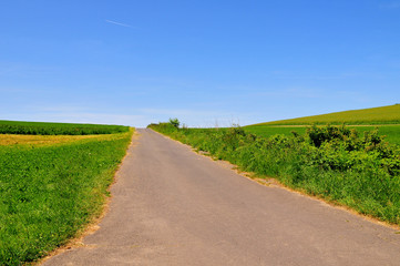 landschaft mit einsamer Strasse