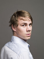 Portrait of a serious man