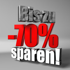 Bis zu 70 Prozent sparen!