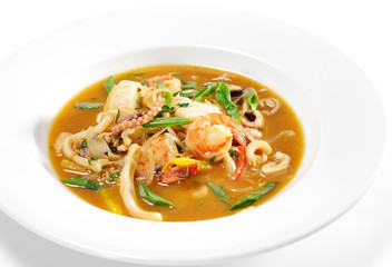 Thai Dishes - Seafood with Lemon Sorgho