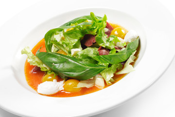 Salad with Smoke-cured Duck Breast