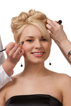 PRETTY GIRL BEING PAMPERED BEFORE THE PROM