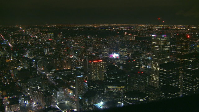 Toronto Skyline bei Nacht, Zeitraffer