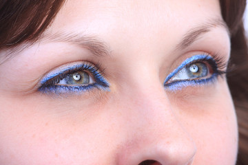 Fototapeta premium beautiful woman`s open colorful eye