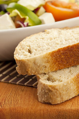 Salad with bread