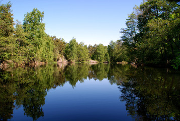 Fototapeta na wymiar Reflection on a Lake