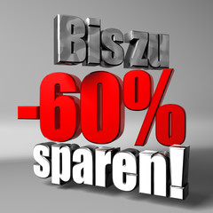 Bis zu 60 Prozent sparen!