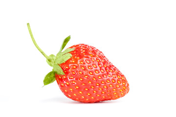 one isolated strawberry