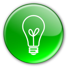 Button with Light Bulb Symbol