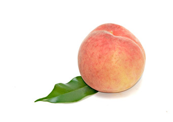 Peach isolated on white background