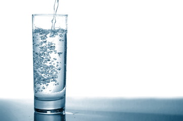 glass of water pouring