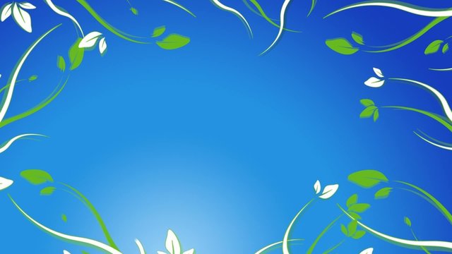 Animation champ fleurs fond ciel bleu