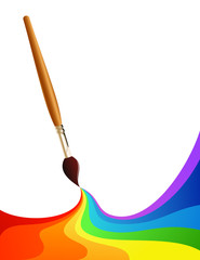 Rainbow paintbrush