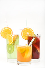 cocktail party set isolated on a white background