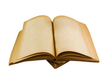 Old open book