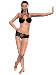 Naklejka premium Wet Girl