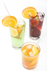 cocktail party set isolated on a white background