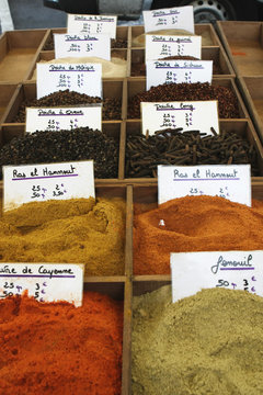 Bags of Herbs and Spices,market,Provence,france