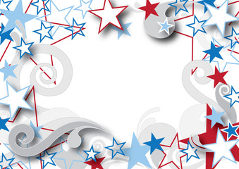 Obraz premium Patriotic Border