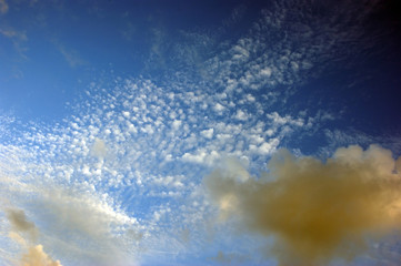 spattering of various types of clouds