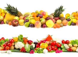 Keuken spatwand met foto Fruit- en groentetexturen © Gleb Semenjuk
