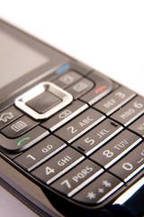 Mobile phone, isolated over white background