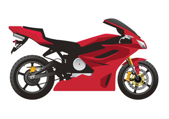 Obraz na płótnie Canvas Red sport motorcycle