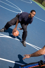 Guys Playing Basketball