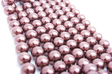 Color beads isolated on white