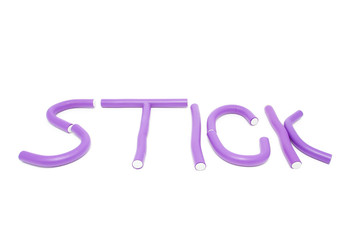 Hair modeling sticks isolated on white