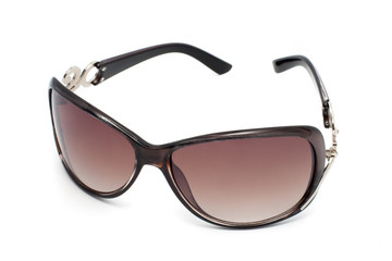 Brown sunglasses isolated on white