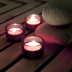 bougies et galets zen