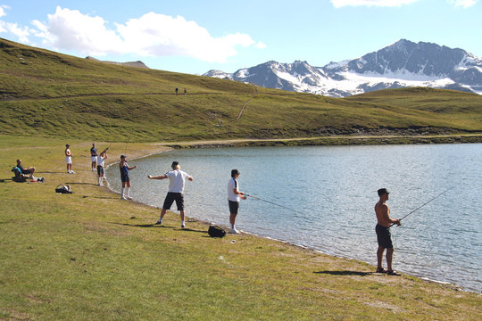 P&ecirc;che en lac d'altitude