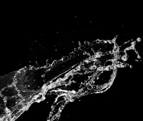 Poster Stylish water splash. Isolated on black background © Nejron Photo