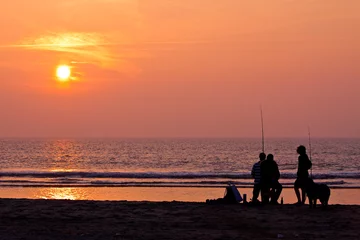 Fototapeten Fischer am Strand von Texel © pwollinga
