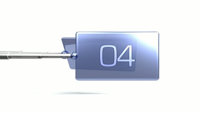 Compte &agrave; rebours moderne 3D