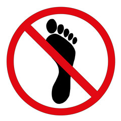 keep off  - stop foot