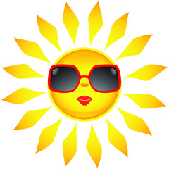 Sun icons. Vector illustration