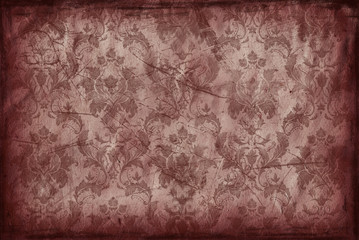vintage background from old brown wallpaper