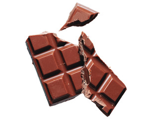 A broken bar of milk chocolate