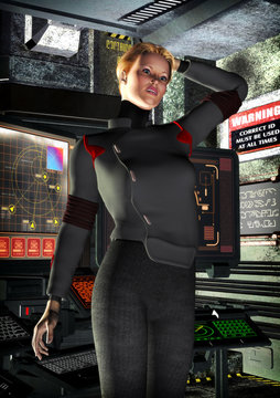spaceship officer woman